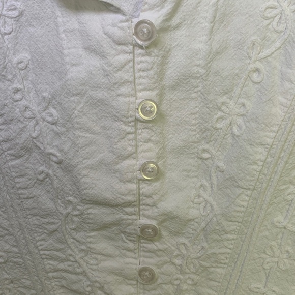 Caamano white cotton blouse made in Peru 100% cotton - Picture 3 of 10